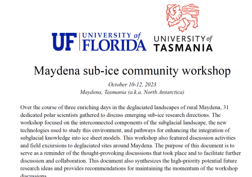 Maydena sub-ice community workshop